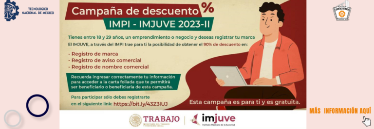 Campaña de descuento IMPI-IMJUVE 2023-ll