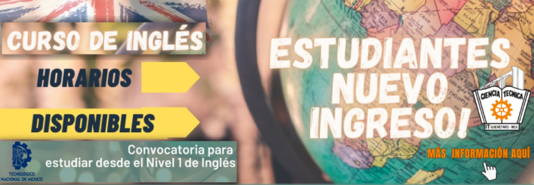 Curso de Inglés para Nuevo Ingreso Agosto-Diciembre 2023