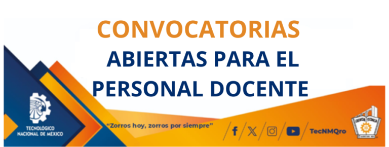 Convocatorias para el personal docente abiertas